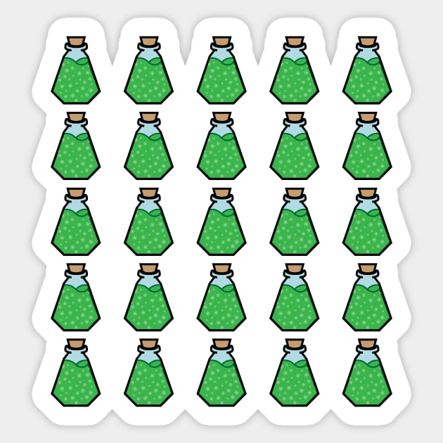 DIY Green Potions/Poisons for Tabletop Board Games (Style 4) Sticker by GorsskyVlogs